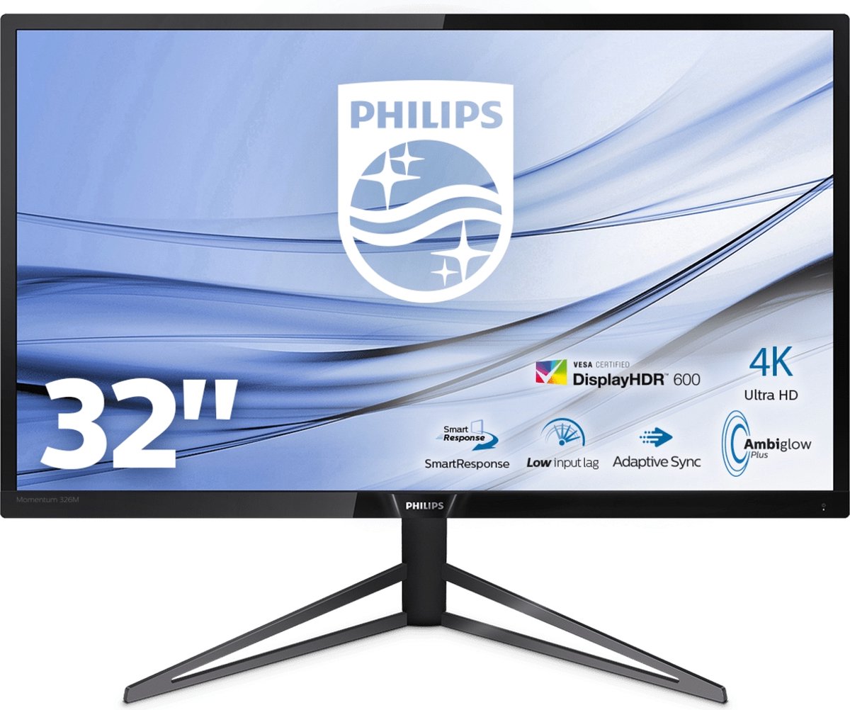Philips M Line 4K HDR-scherm met Ambiglow 326M6VJRMB/00 | bol