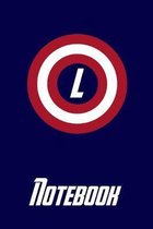 L Notebook: Marvelous America Capital Letter ''L'' Peronalized Shield Captain Notebook / Journal / Diary - 6 x 9 inches (15,24 x 22,