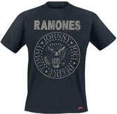 Ramones Heren Tshirt -L- Seal Hey Ho Zwart