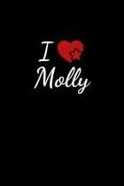 I love Molly: Notebook / Journal / Diary - 6 x 9 inches (15,24 x 22,86 cm), 150 pages. For everyone who's in love with Molly.