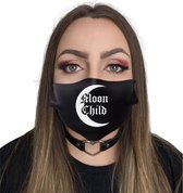 Twisted Apparel Masker Moon Child Mondkapje Zwart