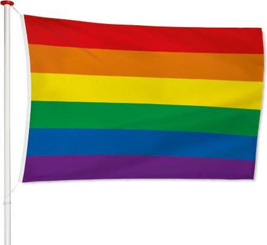 Regenboog Vlag 150x225cm | Kwaliteitsvlag | LGBT Gay Pride Vlag | Rainbow Flag | Regenboogvlag | Regenboog Decoratie
