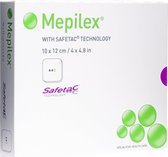 Mepilex zacht siliconen schuimverband 10x12cm, 9 stuks