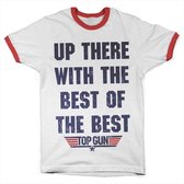 Top Gun Heren Tshirt -M- Up There With The Best Of The Best Wit