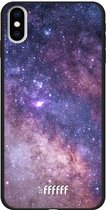 iPhone Xs Max Hoesje TPU Case - Galaxy Stars #ffffff