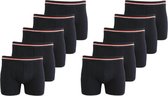 Basic Boxershorts - 10 Pack - Katoen - Zwart - Maat L