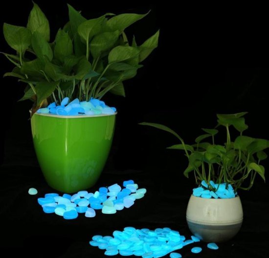 Glow in the dark stenen - Aquariumdecoratie - Bodembedekker - Tuindecoratie - Zak 100 stuks