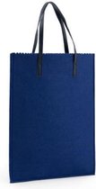 Vilten tas Midnight Blue cadeau tas 26 x 32 cm