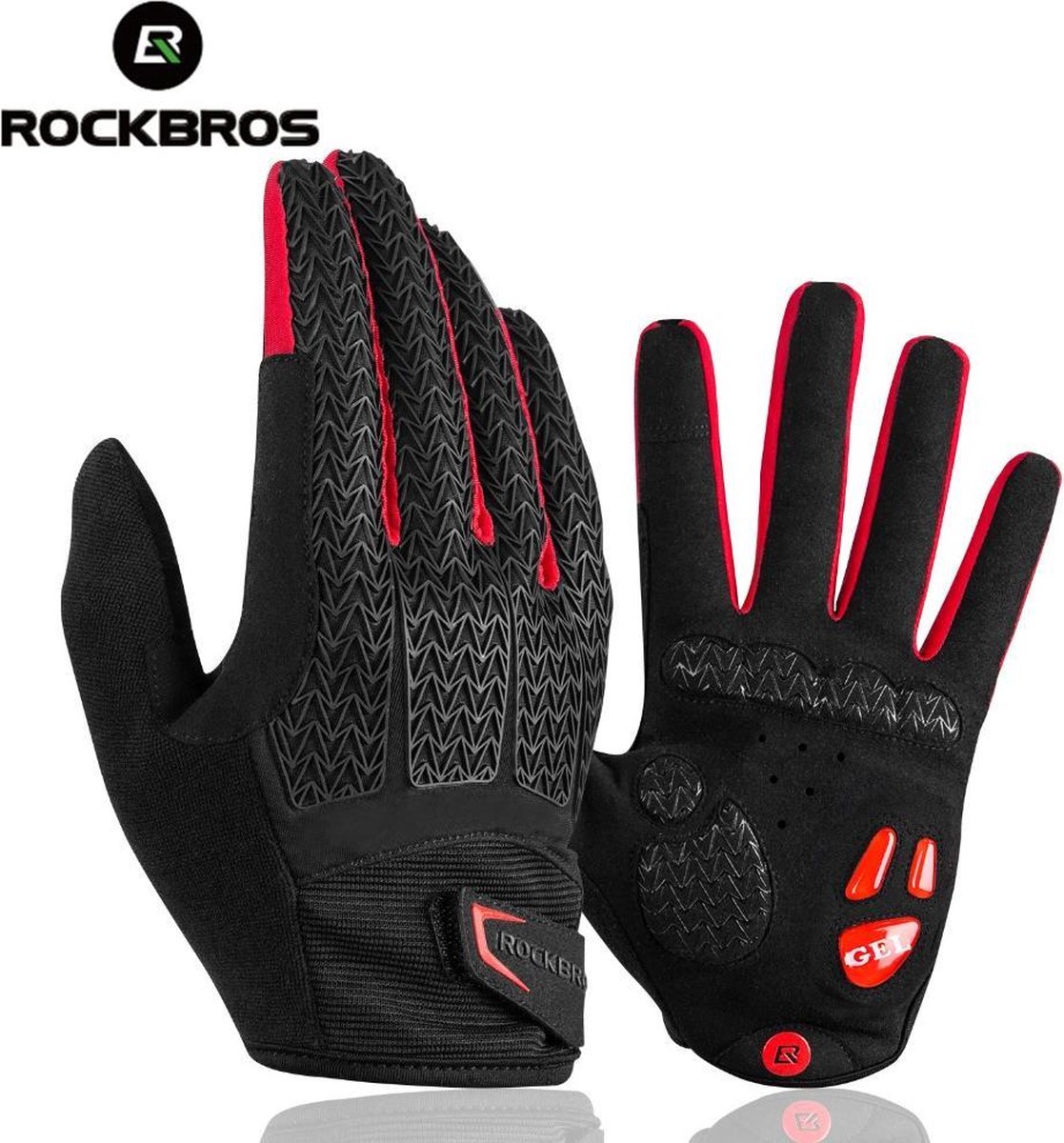ROCKBROS cycling gloves touch screen windproof gloves MTB bicycle GEL pad  shockproof... | bol