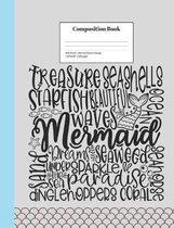 Composition Book Wide-Ruled Mermaid Dreams Design: Playful Under Sea Word Association Cover Class Notebook