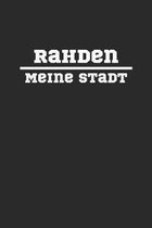 Rahden: A5 Notizb�cher mit 120 Seiten - Leere Seiten mit Rahmen an den Ecken zur freien Gestaltung - Deine Stadt, deine Notize