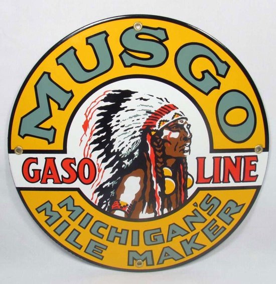 Musgo Gasoline Emaille Bord 12" / 30 cm