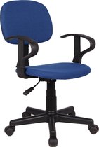 Bureaustoel in hoogte verstelbaar 80-88 cm stof  blauw