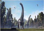 Dinosaurus groep langnekken (Alamosaurus) - Foto op Forex - 40 x 30 cm