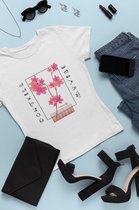 Don't Kill My Vibe Sakura T-Shirt | Japanse Bloemen Tattoo art | Urban Style Streetfashion Apparel | Geekchic | Unisex Maat M Wit