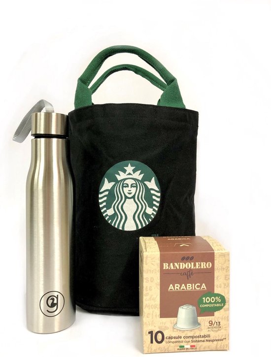 Sac en toile Starbucks durable | Thermos oie verte | Tasses à café  Nespresso... | bol.com