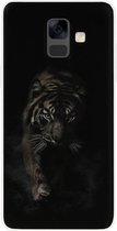 ADEL Siliconen Back Cover Softcase Hoesje Geschikt Voor Samsung Galaxy A6 Plus (2018) - Tijger