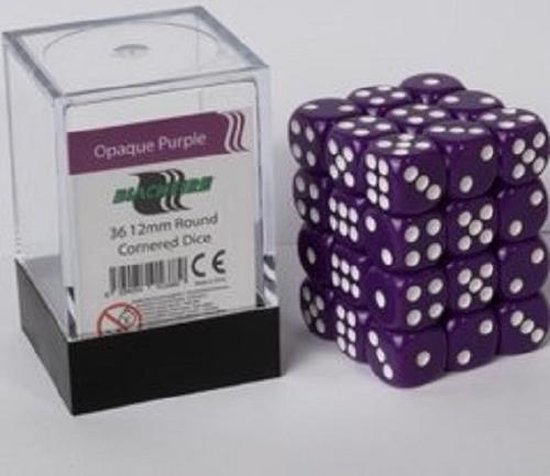 Afbeelding van het spel Dice cube 12mm - Opaque Purple (36)