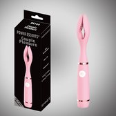 Power escorts – Couple Pleasure – Couple vibrator – rechargeable – Roze - Oplaadbare Koppel vibrator - ideaal voor stellen – zowel Clitoris als Penis stimulator -19 cm – dia 2,75 c
