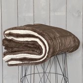 Lekker Zacht Carré – Fleece – Plaid – 150 x 200 – Bruin