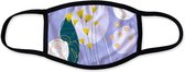 Mondkapje bloemenprint | wasbaar mondmasker | bloemen paars | Leuke mondkapjes
