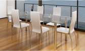 Eetkamerstoelen set 6 stuks  (Incl LW anti kras viltjes) - Eetkamer stoelen - Extra stoelen voor huiskamer - Dineerstoelen – Tafelstoelen