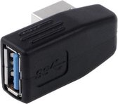 USB 3.0 AM naar USB 3.0 AF kabeladapter (zwart)