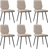 Eetkamerstoelen set 6 stuks  (Incl LW anti kras viltjes) - Eetkamer stoelen - Extra stoelen voor huiskamer - Dineerstoelen – Tafelstoelen