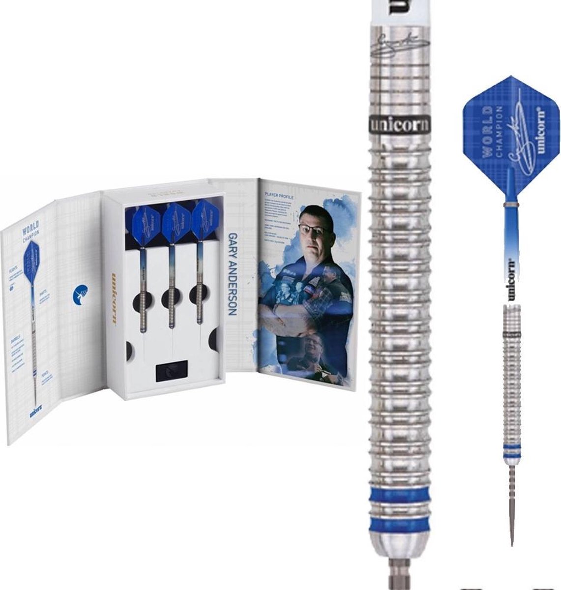 Unicorn Gary Anderson W.C. Phase 3 90% Deluxe - Dartpijlen 25 Gram