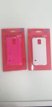 Telefoonhoesje wit en roze Samsung Galaxy S5 2 stuks