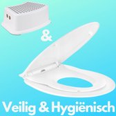 Luxe WC-Bril met Kinderzitting + Handig Opstapje - Wit