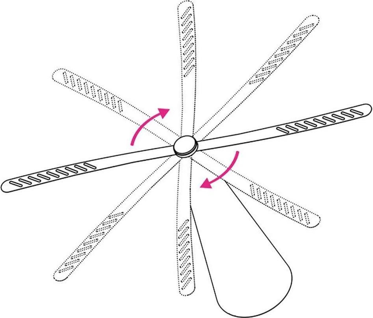 FANDLISS Vliegenventilator, 4 stuks, tafelvliegen, kan worden