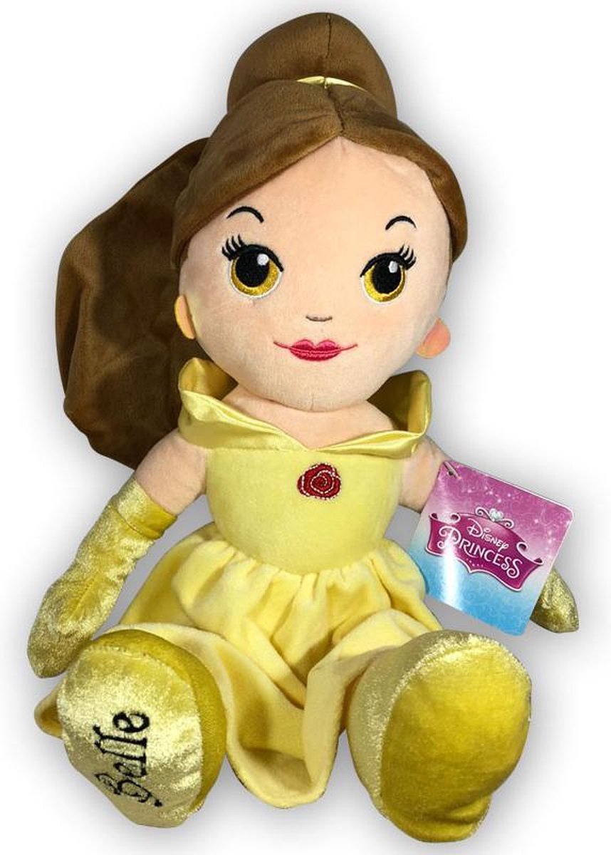 Pluche Disney Princess Belle & the Beast, Belle 40 cm knuffel disney speelgoed - ... | bol.com
