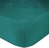 Bed Care Jersey Stretch Hoeslaken - 140x200 - 100% Katoen - 30CM Hoekhoogte - Groen/Blauw