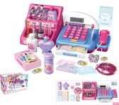 Speelgoed Kassa – Make-Up – 35 x 17 x 24 cm | Speelgoed Meisjes – Roze | Makeup Speelgoed | Mobiele Makeup Salon – 3 jaar