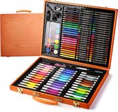 Pro Drawing® Tekendoos - Tekenset - tekenkoffer - kleurkoffer - tekenkist - 150 delig - schilder koffer - tekensets - tekendozen - potloden - waskrijt - stiften