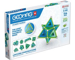 Geomag Classic Panels Green Line Recycled - Magnetisch Constructiespeelgoed - 114-delig - Vanaf 5 jaar