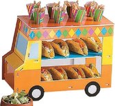 Foodtruck taco's - etagere - mexicaans feest - 21 cm breed - 33 cm lang - 46 hoog