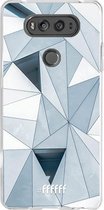 LG V20 Hoesje Transparant TPU Case - Mirrored Polygon #ffffff
