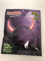 Duivelshoorn glow in the dark  - hoofdband Halloween griezel horror