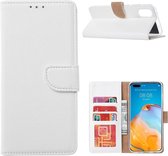 Bookcase Geschikt voor: Huawei P40 Pro Plus - Wit - portemonnee hoesje