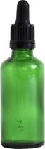 Groen glazen pipetflesje 30 ml inclusief zwart pipet  - aromatherapie