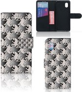 Book Wallet Case Alcatel 1B (2020) Smartphone Hoesje Salamander Grey