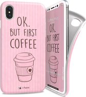 i-Paint soft case Coffee mug - roze - voor iPhone X/Xs