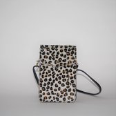 Kosmeoo Bags Dames Crossbodytas Leer Panterprint Wit