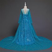 frozen 2 elsa jurk - verkleedjurk - blauw - super mooi - met accessoires