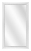 Spiegel met Brede Aluminium Lijst - Zilver Geschuurd - 50x150 cm