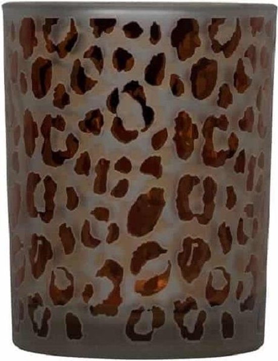 Waxinelichthouder Luipaard Stippen (12 x 10 cm)