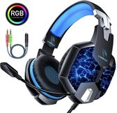 Headset Gaming hoofdtelefoon voor Xbox One, 7 LED-lampen stereo surround soft memory-oorbeschermer Gaming headset met microfoon uitschakeling en volumeregeling PC headset