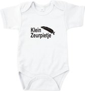 Go Mama® Baby Cadeau - Sinterklaas cadeau - Rompertjes Baby met tekst - Sint - Klein Zeurpietje - Katoen - Wit - Maat 62/68 - Korte mouw